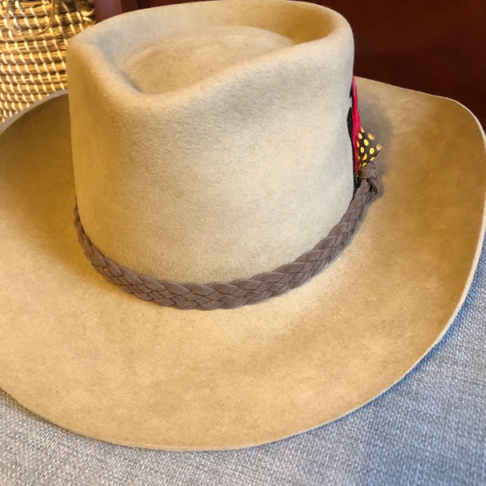 Sz L Drover Swagman Fur Felt Australian Hat Unisex Mink Brown - Picture 9 of 17